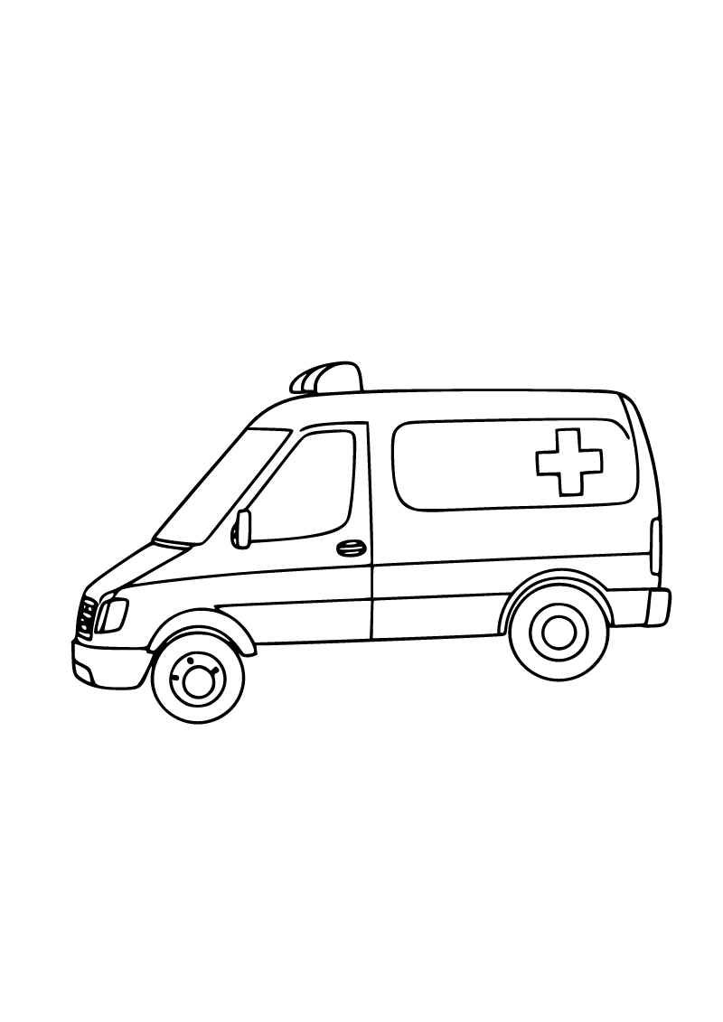 Ambulans boyama sayfası