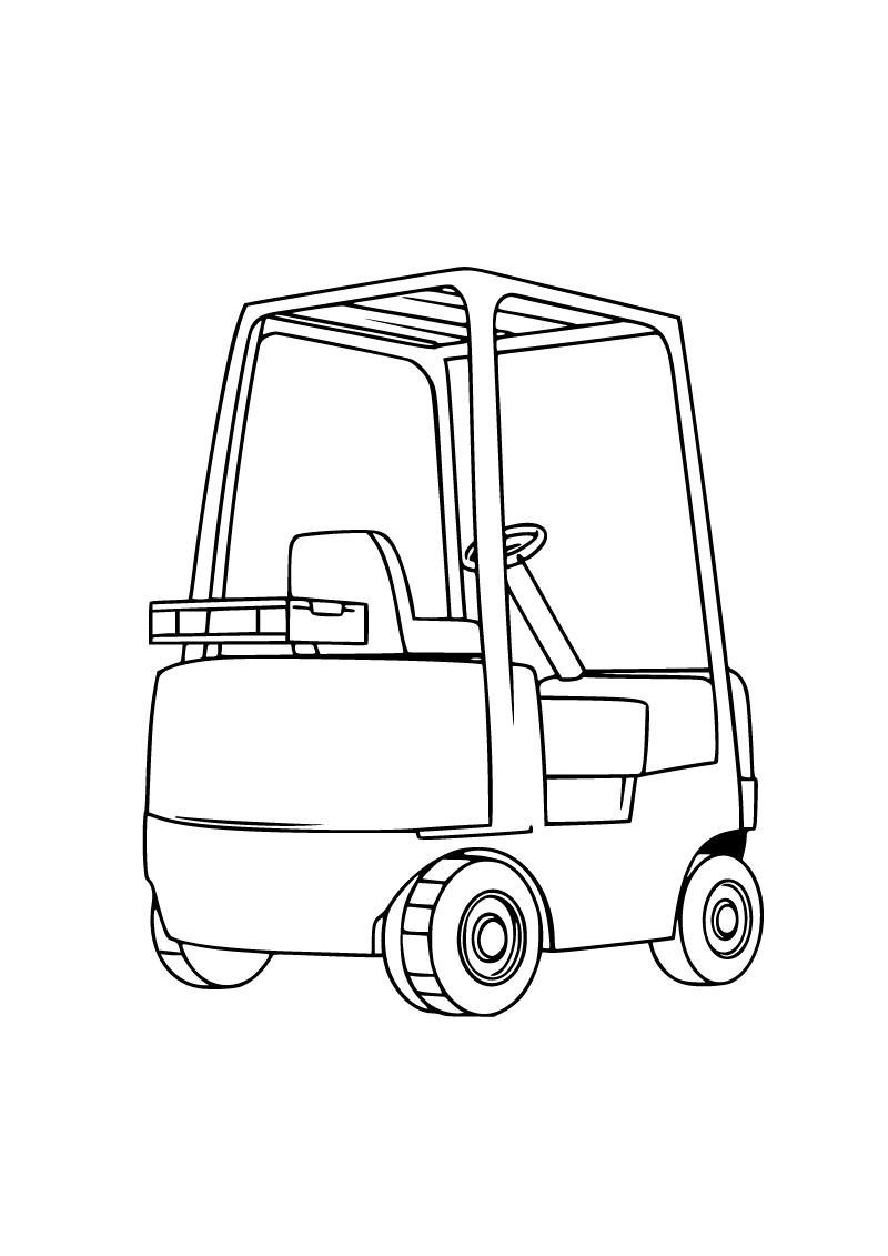 Forklift boyama sayfası