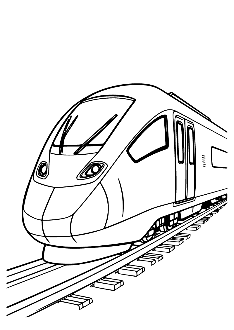 Hızlı tren boyama sayfası