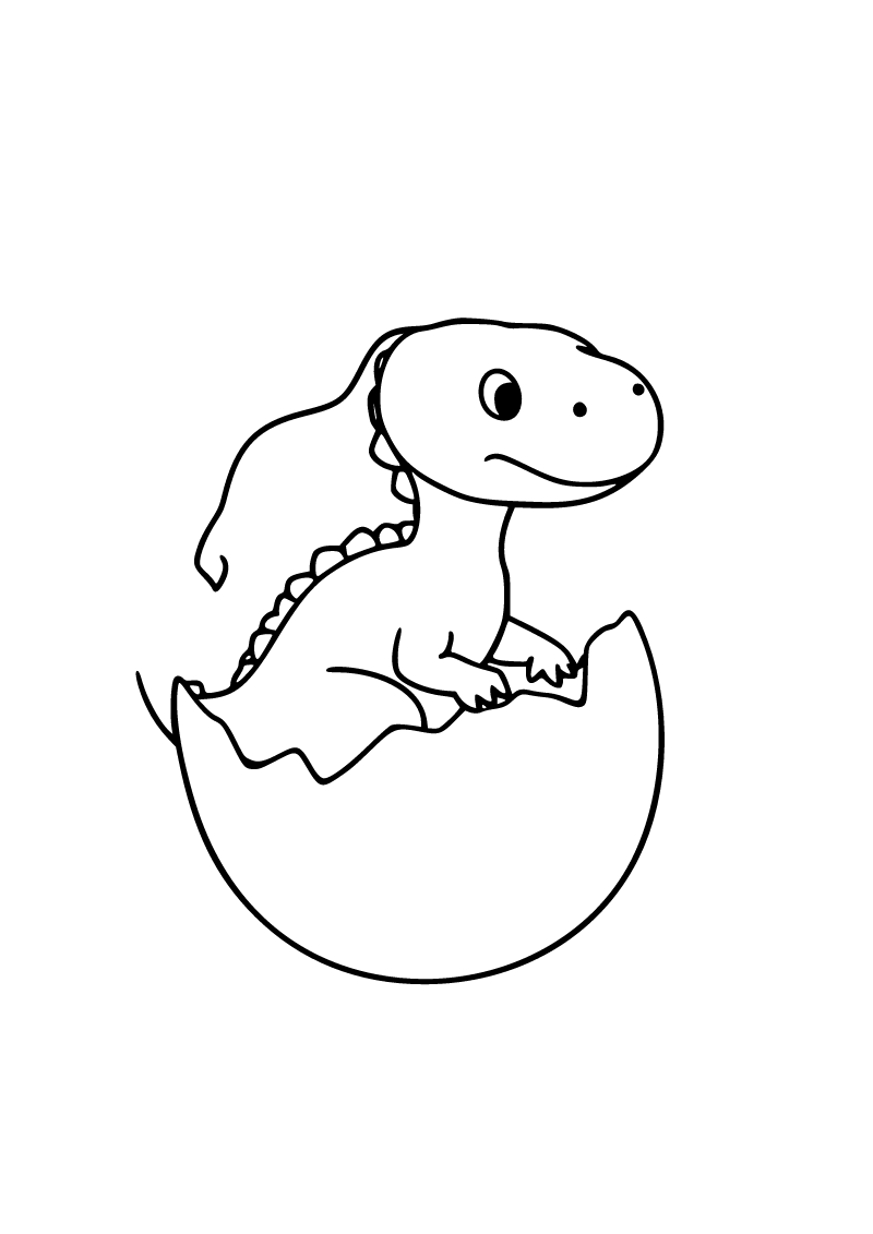 Dinozor yumurtası boyama sayfası