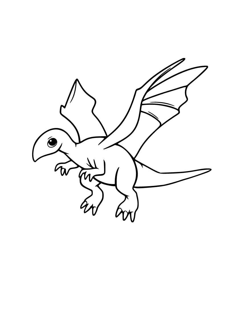 Mikroraptor boyama sayfası