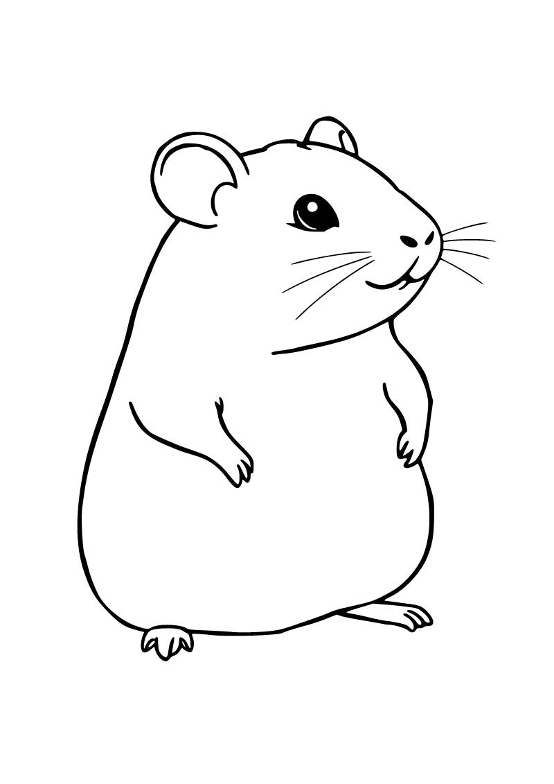 Hamster boyama sayfası